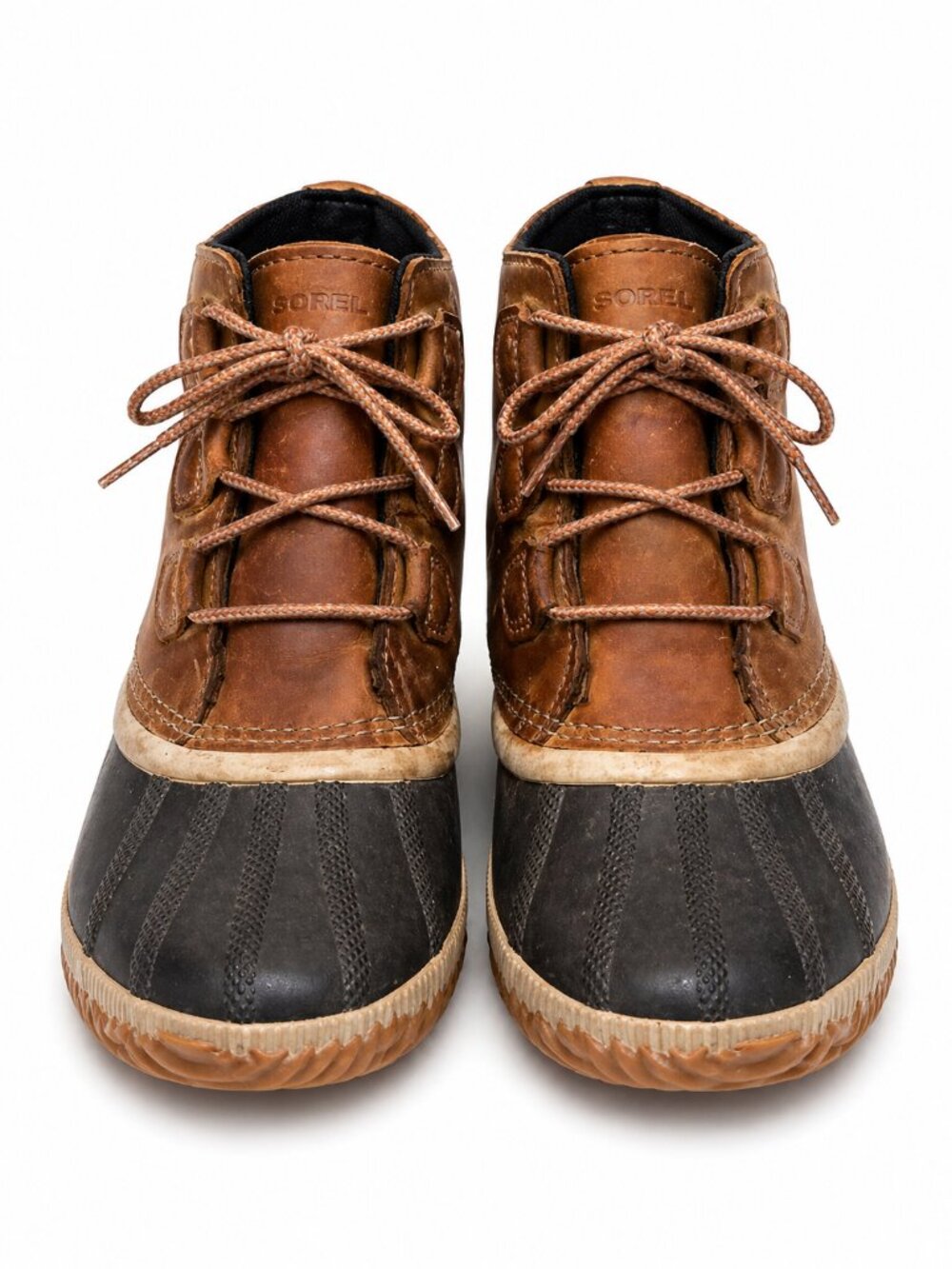 SOREL Waterproof Duck Boots – Women’s US 9 (EU 40) – Brown Leather / Rubber